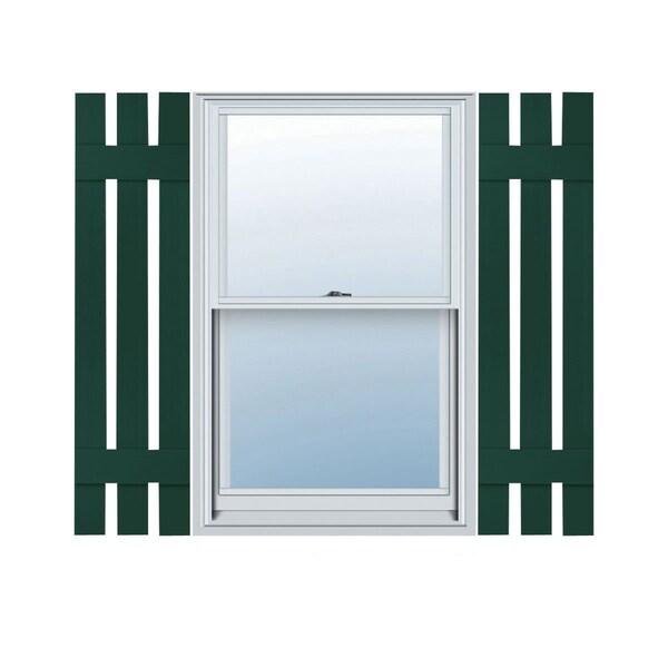 Ekena Millwork 12 in. W x 47 in. H Builders Edge, Three Board Spaced, Board-n-Batten Shutters, 122, Midnight Green, PR 070120047122 - main